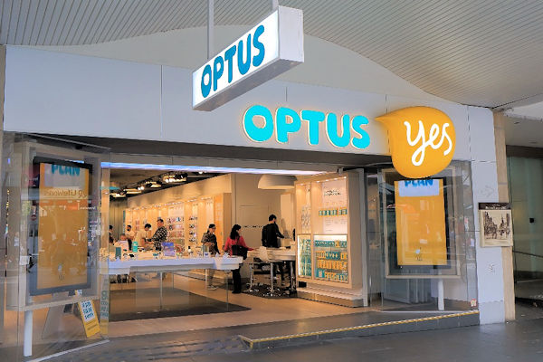 Optus shop front